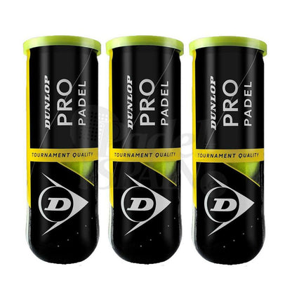Padelio kamuoliukai Dunlop Pro Padel 9 vnt.